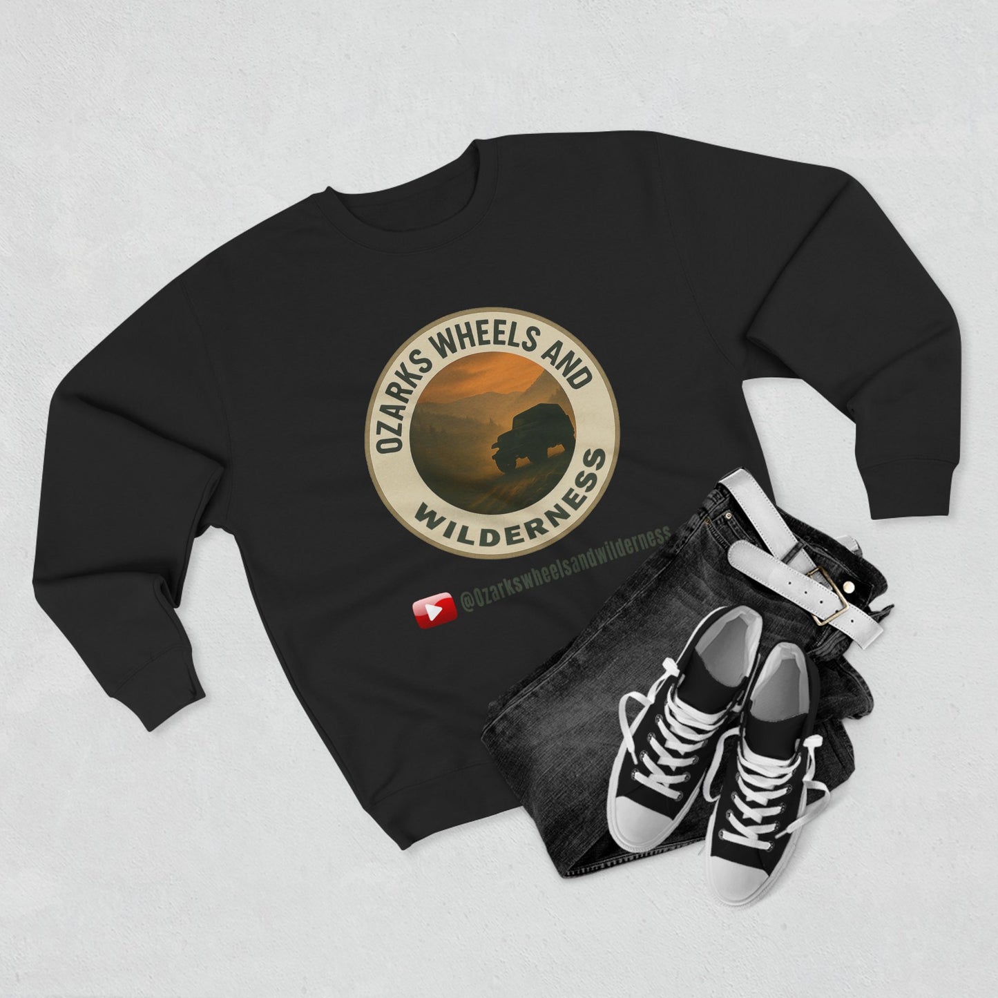 Ozarks Wheels and Wilderness Unisex Crewneck Sweatshirt | Adventure Apparel, Outdoorsy Gift, Cozy Layer, Nature Lover's Hoodie, Unique [...]